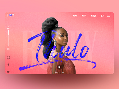 Musical Artist album artist homepage homepagedesign landing page music songs typography ui ux web website