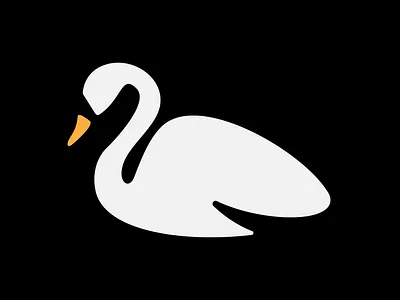 Swan logo mark design drawing graphic design illustration logo vector