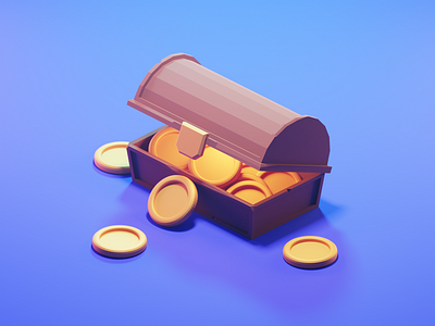 Treasure 3d 3dart blender cycles illustration treasure