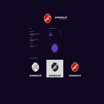 Armour Branding Process branding design golden ratio graphic design logo ui vector