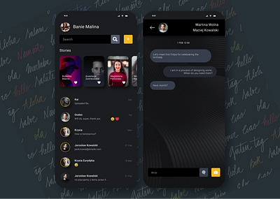 Chat App Design | Etelligens graphic design ui