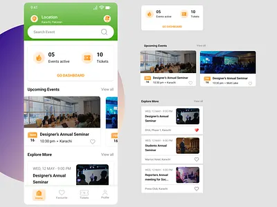Event App Design 3d animation app design branding event app graphic design logo motion graphics ui ui design uikit