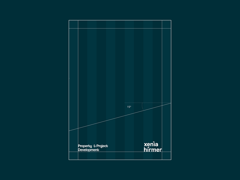 Xenia Hirmer - Grid angle branding brochure business card grid house housing identity letterhead orange paper proposal real estate retail stamp structure
