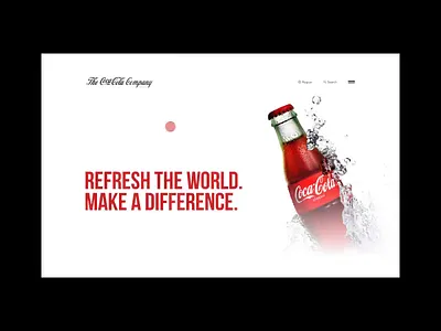 Coca-Cola. Strategy animation design minimal ui ux web