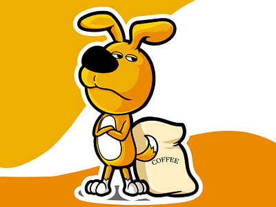 dog coffee 2dillustration character characterdesign design dog illustration vector web