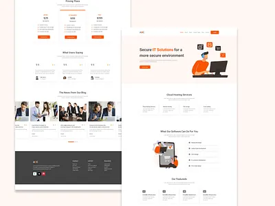 Service Agency Landing Page graphic design landing page product design service agency template ui ui ux uiux ux web design web site