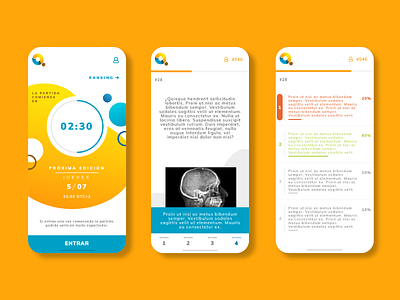Doctor Q App android app application branding countdown design graphic design home ios logo question quiz results test timer ui ux