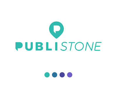 Publistone Logo advertising brand branding design graphic design identity isotype location logo stone