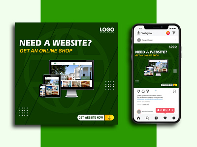 Website Social Media Post Template | Instagram Post ads banner banner design design dribbble facebook post instagram post post post design social media social media post template web web banner website website banner website design website flyer website post website template