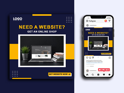 Website Social Media Post Template | Website Post Design ads banner banner design design facebook post instagram post post post ads post design social media social media post template web web banner website website banner website design website post website post design website template