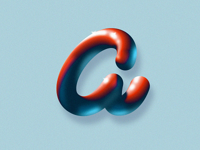 Loopy A 36 days of type cursive lettering script type typography