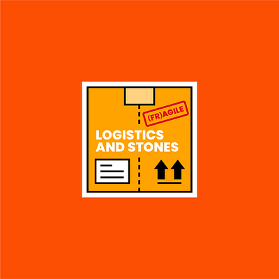 Logistics and stones art business humor iconography illustration punny business tech vector