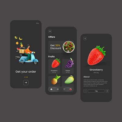Fruit & vagetable ui design graphic design ui uiux