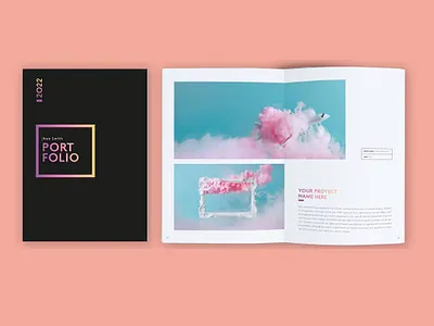Freebie Retro Style Gradient Portfolio branding clean colorful corporate customizable description download editable example free free download free downloads gradient multipurpose photography portfolio retro retro style style work