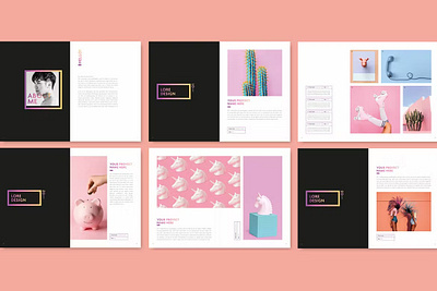 Freebie Retro Style Gradient Portfolio branding brochure colorful customizable description download editable example free free download free downloads gradient multipurpose photography portfolio retro retro style style template work