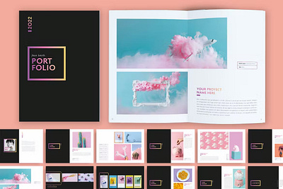 Freebie Retro Style Gradient Portfolio branding colorful corporate customizable description download editable example free free download free downloads gradient multipurpose photography portfolio retro retro style style template work