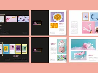 Freebie Retro Style Gradient Portfolio branding clean colorful corporate customizable description download editable example free free download free downloads gradient multipurpose photography portfolio retro retro style style work