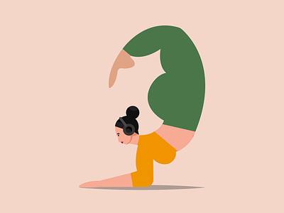 Fitness Freak - Yoga Everyday Series design exercise fit fit body fitness flat graphic design illustration lady series vector woman women yoga yoga series