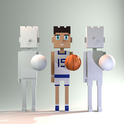 3D NFT Collection Voxel Art (Basketball, Sport) 3d animation basketball card collectibles nft nftart nftartist nftdesigner nfts opensea sport sports card