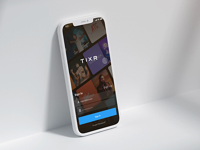 Tixr iOS App 3.0 animated app appstore cards design events experience figma ios iphone mockup native principle prototype render search sketch tickets ui ux