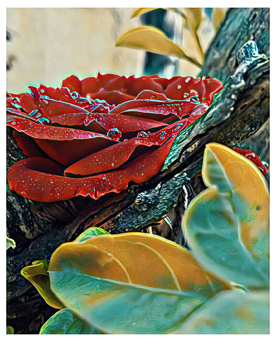 Dewy Red Rose design graphic design illustration photoediting photography photoshop