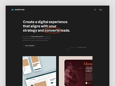 August Ash design minimal minnesota website