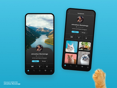 #dailyUI #006 User Profile 006 app cats dailyui design ui user profile