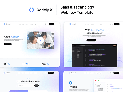 Presentation | Codely X - SaaS Startup Webflow Template b2c