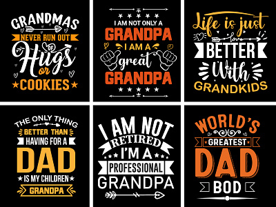 Grandparents and Grandmothers Typography t-shirt typography