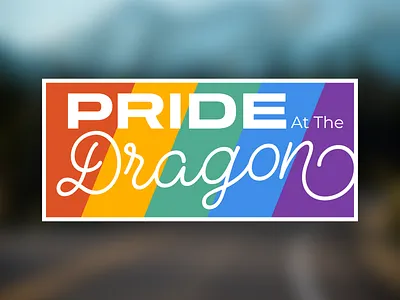 Pride at The Dragon logo branding camping car enthusiat lbgtqia logo pride