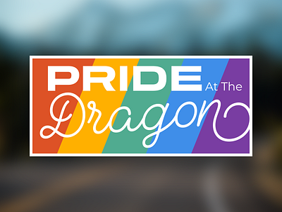 Pride at The Dragon logo branding camping car enthusiat lbgtqia logo pride