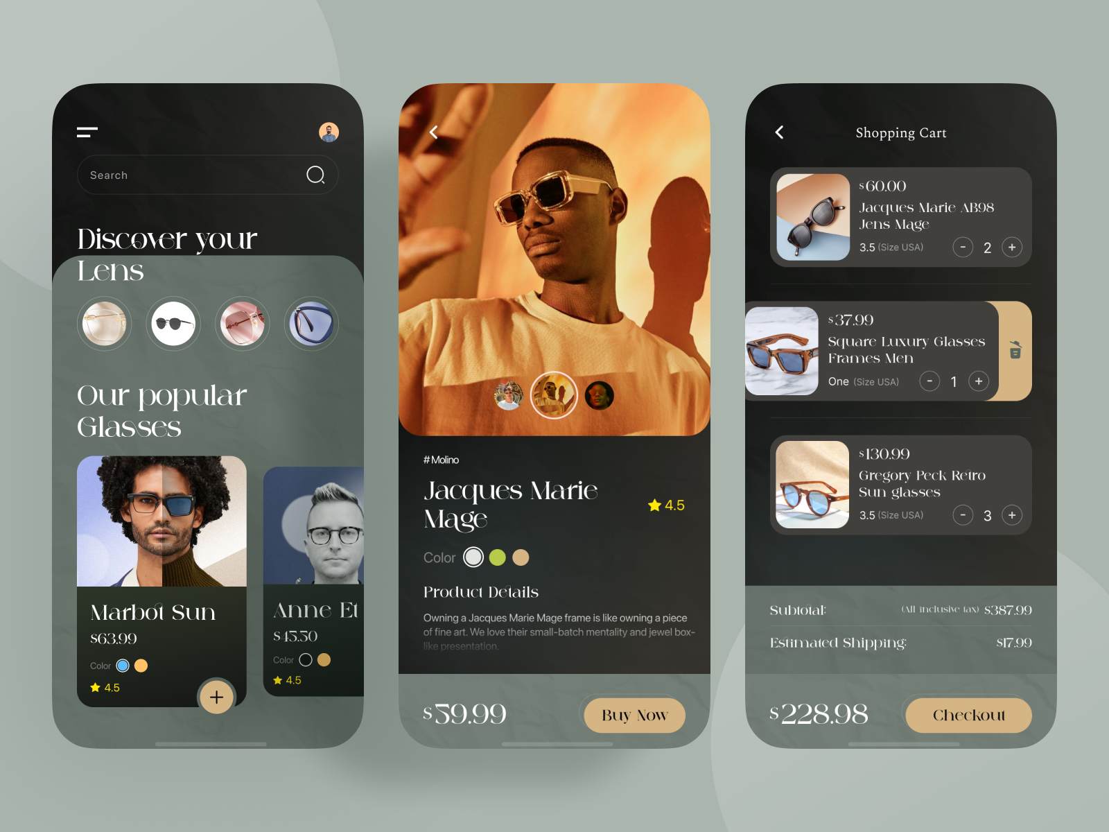 Eyewear Mobile App by Filllo Design Agency on Dribbble