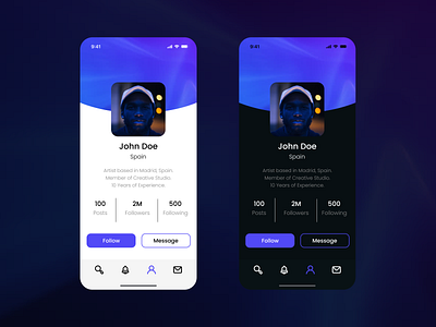 Daily UI 006: User Profile Design app daily ui daily ui 006 dailyui design graphic design illustration logo profile design ui user design user interface user profile user profile design ux