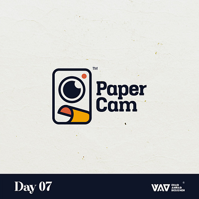 PAPER CAM app art branding cam camera colors creative design flat idea logo paper ui