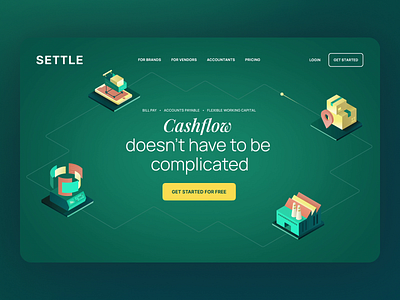 Settle Website animation illustration landing main page design startup design startup landing ui ui animation ui design ui illustration vector web web design