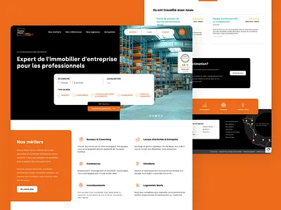 Real estate webdesign - Tourny Meyer branding card design luxury modern real estate sale search slider ui ux webdesign website wordpress