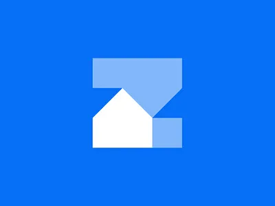 🏠 Zillow blue brand brand identity brand identity design branding design home house icon house market housing icon logo logo icon logo modernism logo redesign monogram real estate renting selling zillow