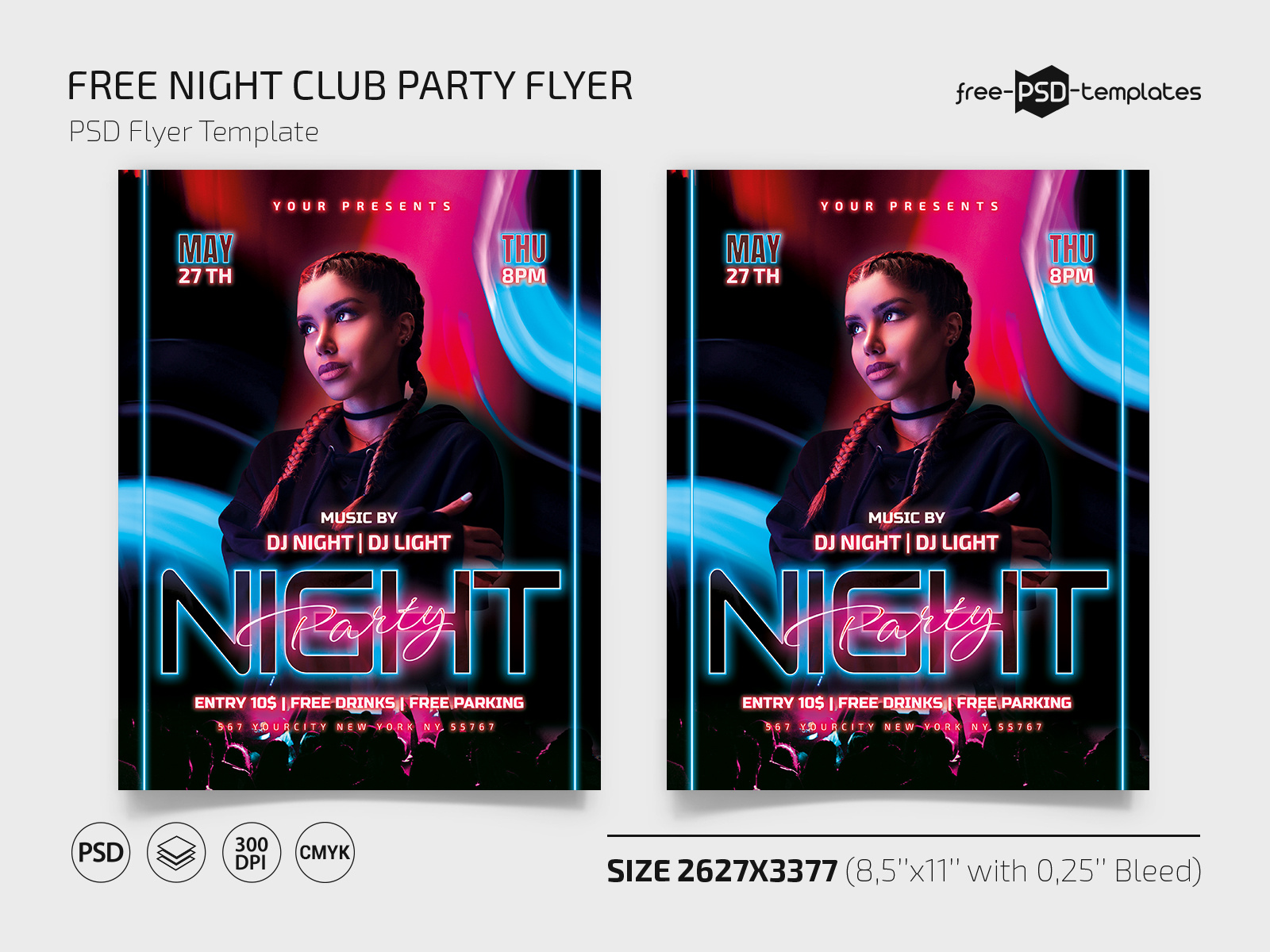 Free Night Club Flyer Template By Free Psd Templates On Dribbble