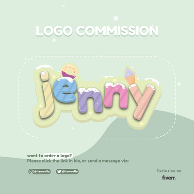 Jenny Vtuber Logo adobe illustrator anime anime logo commision cute logo design graphic design logo logo commission streamer twitch logo vtuber vtuber logo