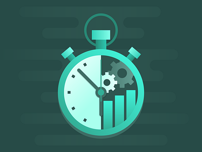 More Time to Build Results branding clock design gradient graphic design growth icon illustration productivity stopwatch time vector