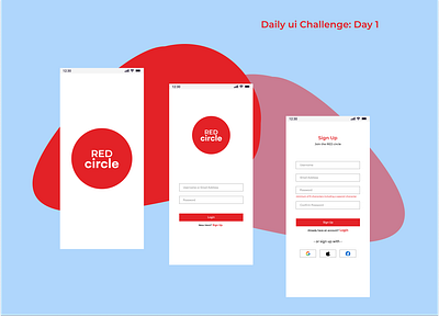 DailyUI CHALLENGE DAY 1 graphic design interactive design sign up ui