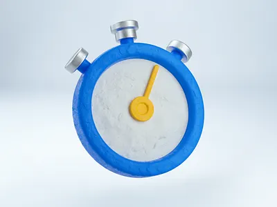 Quiz Illustration 3d 3d art cinema4d clay clean colorful countdown cute design education icon illustration minimal octane quiz render stopwatch time ui