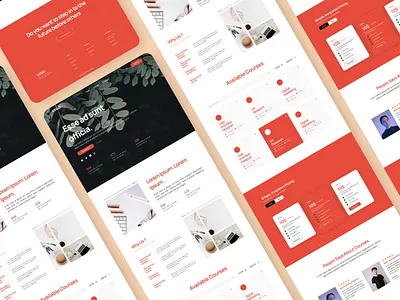 Website Study Course 3d animation branding design graphic design illustration logo motion graphics orange orange ui trend trending ui ux vector web web design white white ui wordpress design