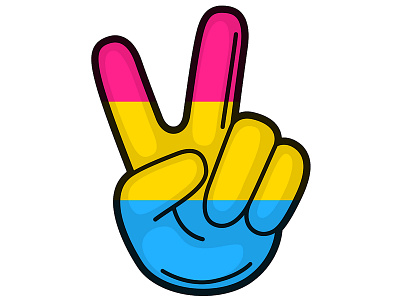 Pansexual peace ✌🏼 art digital digital art fingers happiness lgbt lgbt community lgbtq lgbtq community lgbtqia love mixed media pansexual pansexual community pansexuality peace peace fingers peace love and happiness peace sign