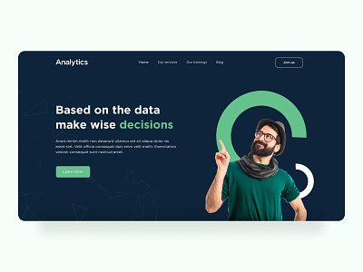 Analytics - Landing Page analytics analytics app business clean creative design glass gradient hero section landing landing page new sales analytics statistics ui user interface web app web design
