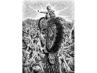 Biker art concept digital