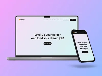 ui design | upkey figma landing page ui