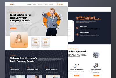Company Landing page Design adobe xd company web creative daily ui design figma graphic design landing page support team company ui ui ispiration user intrerface ux website design webui webuiux