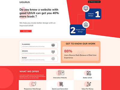 UI UX Landing Page agency design landing page ui ui design uiux userinterface userinterfacedesign ux ux design web web design website websitedesign