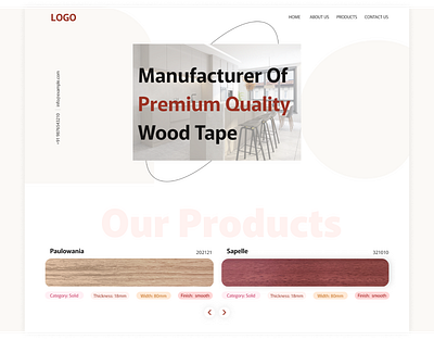 Landing page for Wood Tape agency design landing page ui ui design ux ux design web web design woodtape